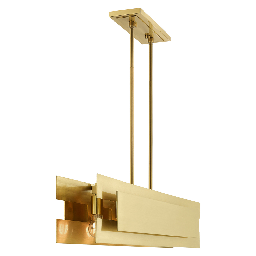 modern brass linear chandelier