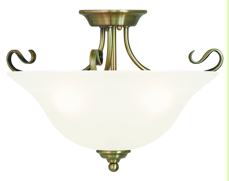 antique brass 3-light kitchen light