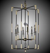 American Brass & Crystal CH3504-35S-36G-ST - 6 Light Magro Chandelier