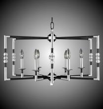 American Brass & Crystal CH3604-35S-36G-ST - 6 Light Magro Cage Chandelier