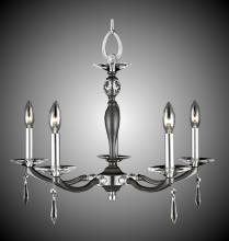 American Brass & Crystal CH5324-SP-35S-37G-ST - 5 Light Kensington Chandelier Larger