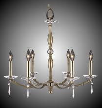 American Brass & Crystal CH5325-SP-32G-ST - 6 Light Kensington Chandelier