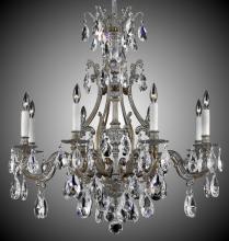 American Brass & Crystal CH9633-A-16G-ST - 8 Light Chateau Chandelier