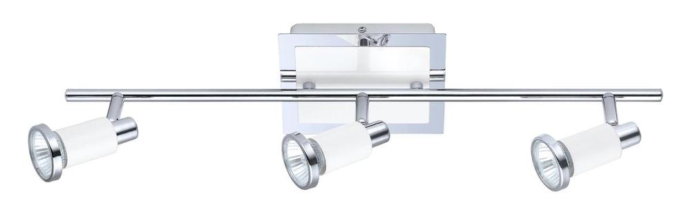 3X50W Track Light w/ Chrome & Shiny White Finish