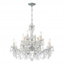 Crystorama 4479-CH-CL-I - Maria Theresa 12 Light Clear Italian Crystal Polished Chrome Chandelier