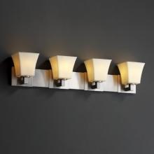 Justice Design Group CNDL-8924-14-CREM-NCKL - Modular 4-Light Bath Bar